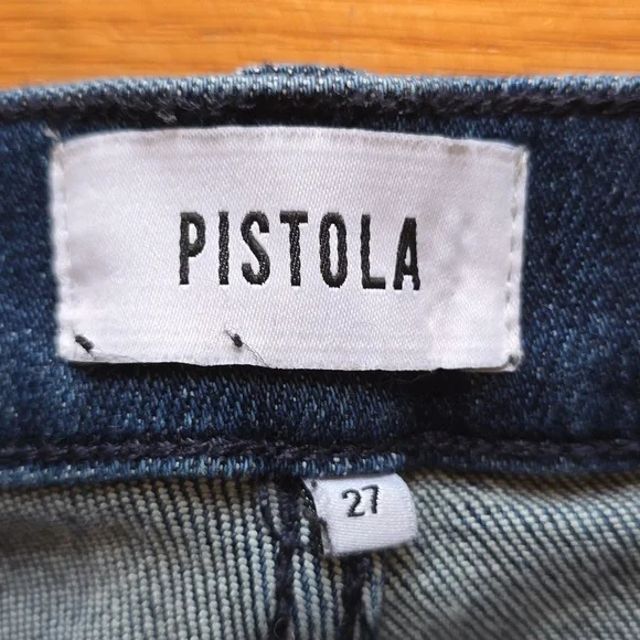 NWT, Pistola, Teagan-Spree, Dark Denim High Rise Front Slit Jeans, Women's 27 - Picture 4 of 16